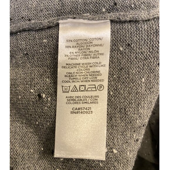 Women’s Loft Outlet Size XS Gray Pull Over Nubby Sweater Top 3/4 sleeve - Picture 9 of 9